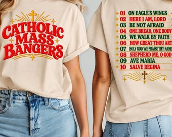Camiseta Catholic Mass Bangers, Comfort Colors Camiseta unisex Catholic Mass Bangers