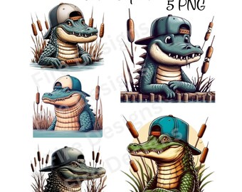 Gator PNG| Clipart| DTF| Sublimation