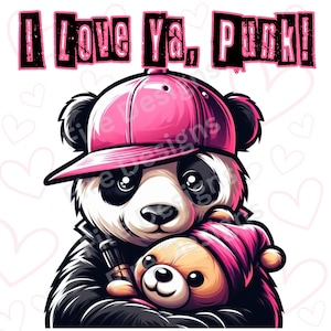 Panda PNG| Valentine&#39;s Panda Clipart| Panda Dtf| Panda Sublimation t-shirt download| Panda Laser engraving| 300 dpi