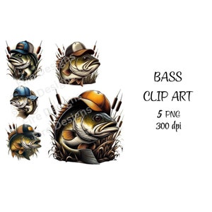 Bass PNG| Bass Sublimation t-shirt download| Largemouth Bass Clipart| Large Bass DTF| Laser Engraving| 300 dpi| Transparent
