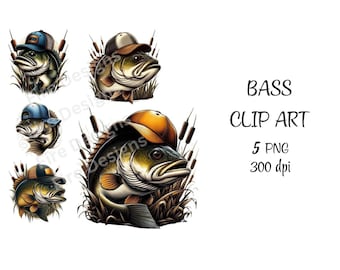 Bass PNG| Bass Sublimation t-shirt download| Largemouth Bass Clipart| Large Bass DTF| Laser Engraving| 300 dpi| Transparent