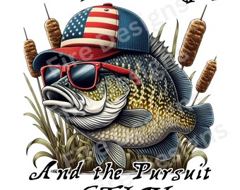 Patriottische crappie PNG: sublimatie en DTF T-shirt downloaden