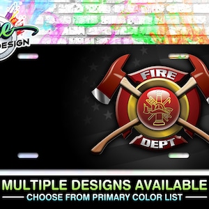 Fire Department Car Tag