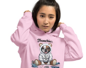 Frenchie Hoodie, personalised, Teddy bear, Unisex, Streetwear, Gifts for her/he, Teddy bear, Dog Lover's Gift, Gift for mom/dad