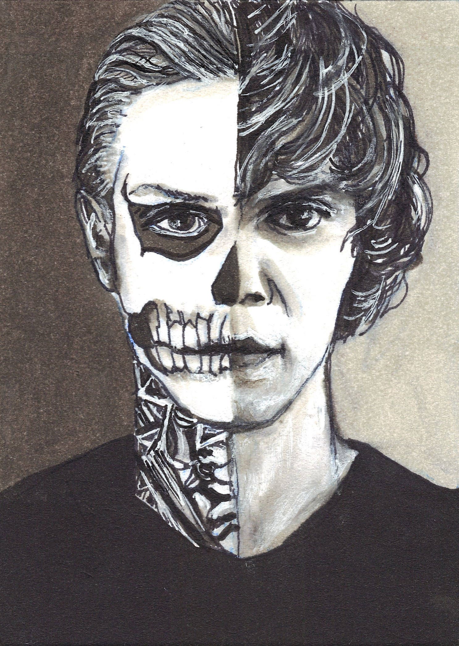 Evan Peters As Tate Langdon American Horror Story Copic Marker Etsy
