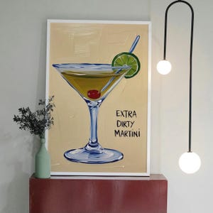 Dirty Martini Wall Art, Espresso Martini Candle, Espresso Martini Print, Espresso Martini Art Poster, Espresso Martini Gift,Dirty Martini