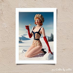 Apres Ski Photograph Poster, Retro Ski Lodge Wall Art, 70s 80s Aesthetic Print, Winter Chalet Art, Old Money Aesthetic,House of Spoils,