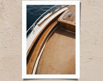 Luxury Yacht Poster, Lauren Print, Old Money Aesthetic, Luxurious Boat Print, Sailing in Summer Poster, Luxury Fashion Print, House of Spoil