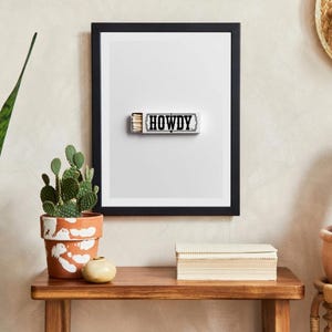 Howdy Typography Art Print, Western Decor, Southwestern Wall Art, Modern Design Poster, Southern Home Art, Type Design, Ranch Wall Decor