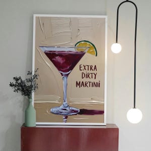 Dirty Martini Wall Art, Espresso Martini Candle, Espresso Martini Print, Espresso Martini Art Poster, Espresso Martini Gift,Dirty Martini