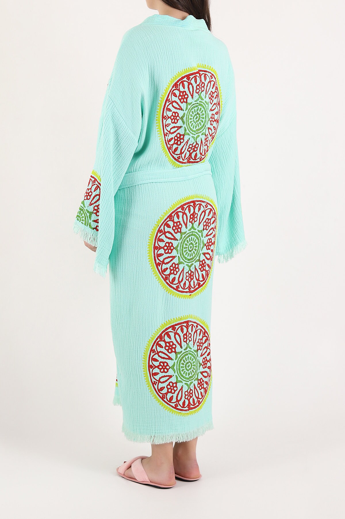 Mandala Boho Bohemian Pattern Print Women Long Robe