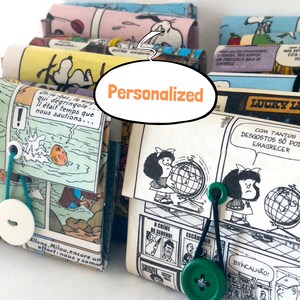 Alles dabei! - Personalisiere deine Brieftasche mit deinem Lieblings-Comic-Buch! - Tetrapak - Karten und Geld - recycelt - Zero Waste - Upcycling - Handgemacht