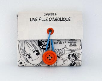 One Piece manga wallet: Handmade Recycled Tetra Pak Card Holder