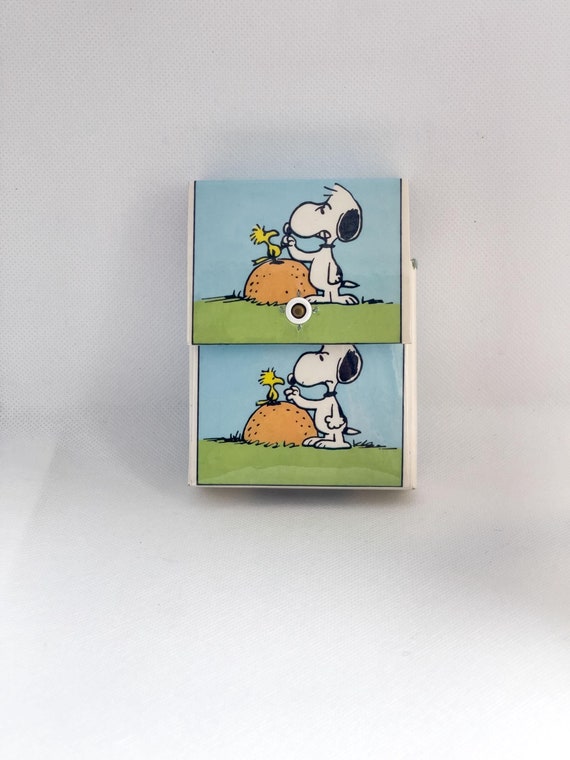 Handmade Snoopy & Peanuts Cigarette Case – Upcycled Comic Wallet