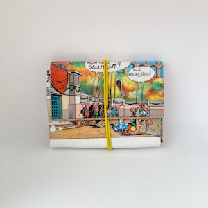 Carteira ASTERIX & OBELIX All in! - tetrapak e história em quadrinhos - Reciclado - desperdício zero - upcycling - feito à mão