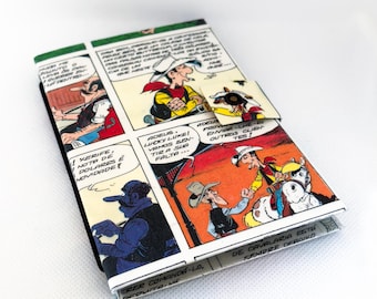 Handgemaakte Lucky Luke strip-paspoorthoes: Gerecyclede Tetra Pak Eco Gift