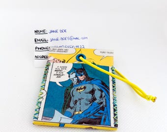 Batman Tag & Go! - handgemaakt bagagelabel van gerecyclede tetrapakverpakkingen
