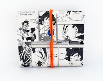Dragon Ball Super comic book wallet: Handmade Recycled Tetra Pak Card Holder