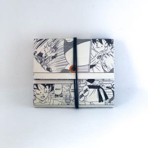 DRAGON BALL SUPER All in! wallet - tetrapak and comic book - Recycled - zero waste - upcycling - handmade