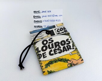Asterix en Obelix Tag & go! - handgemaakte bagagelabel van gerecyclede tetrapakverpakkingen