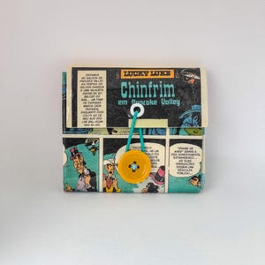 LUCKY LUKE Alles rein! Portemonnaie - Tetrapack und Comicbuch - Recycled - Zero Waste - Upcycling - Handmade