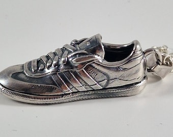 Solid silver 925 Pendant Shoe with aging treatment