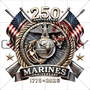USMC 250th Anniversary PNG, Marine Corps Birthday Gift (Digital Download)