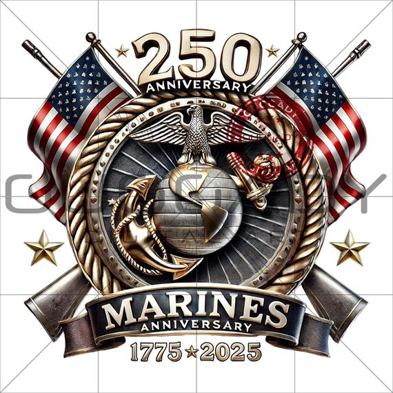 USMC 250th Anniversary PNG, Marine Corps Birthday Gift (digital