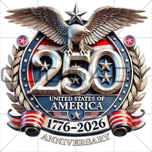 EUA, 250º Aniversário, PNG, 1776-2026, Emblema dos 250 Anos da América, Semiquincentenário, 4 de Julho PNG