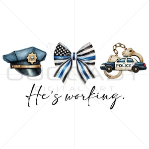 Police Wife Mom PNG : Sublimation graphique élégante pour l'assistance policière