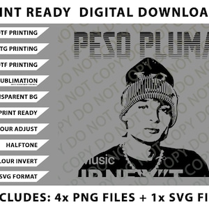 Peso Pluma 4 Png-Bundle, SVG-Dateien, digitale Downloads