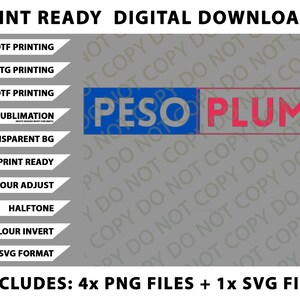 PESO PLUMA Png-Bundle, SVG-Dateien, digitale Downloads
