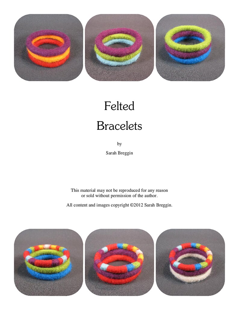 How to make wet felted bangle bracelets eBook tutorial pdf image 4