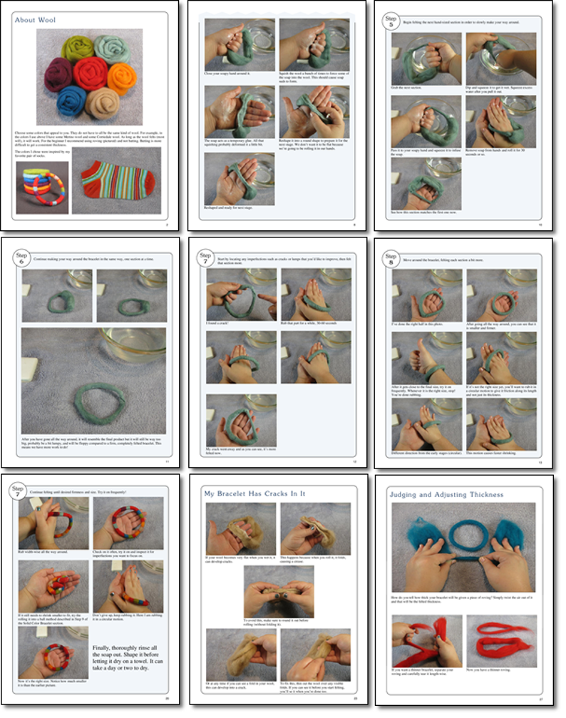 How to make wet felted bangle bracelets eBook tutorial pdf image 6