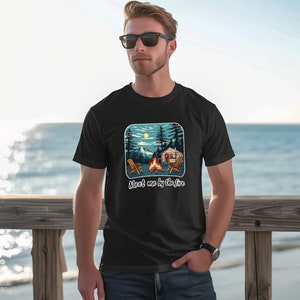 Cabin Life Camping Shirt for Men | Rustic Adventure Tee | Summer Campfire Shirt | Mountain Living Gift