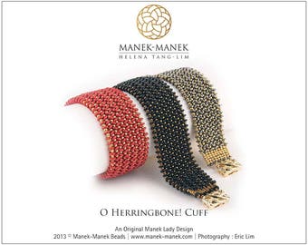 eTUTORIAL O Herringbone! Cuff