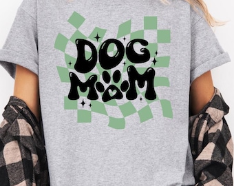Camiseta vintage retro para mamá de perro, camiseta retro divertida para mamá de perro, camiseta vintage para amantes de los perros, camiseta para papá de perro, camiseta para perro con vibras positivas, regalo para amantes de los perros
