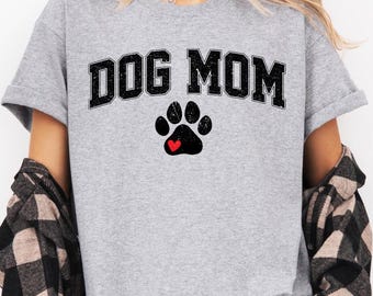 Camiseta vintage retro para mamá de perro, camiseta retro divertida para mamá de perro, camiseta vintage para amantes de los perros, camiseta para papá de perro, camiseta vintage para mamá con pata de perro, camiseta de regalo para amantes de los perros