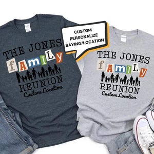 Aangepaste familieshirts, familiereünie shirts, gepersonaliseerde vakantie-T-shirts, leuke familiebijeenkomsten shirts, aangepaste reis shirts, Lake Trip shirts
