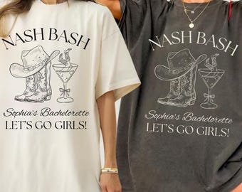 Aangepaste vrijgezellenshirts, Let's Go Girls vrijgezellenfeest shirt, Nash Bash vrijgezellenshirts, vrijgezellenfeest T-shirt – martini-shirt