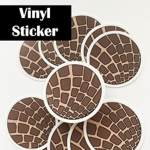 Chocolate Concha 3&quot; Waterproof Vinyl Sticker