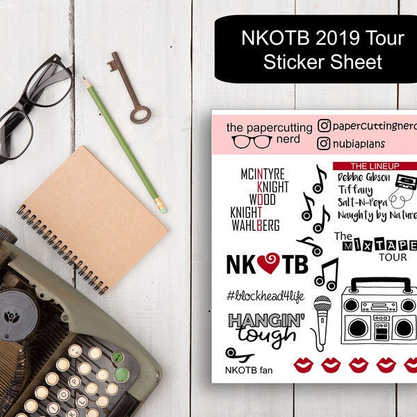 NKOTB 2019 Tour Sticker Sheet