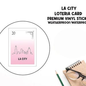 Pegatinas de vinilo para tarjetas de lotería de La City / Bingo mexicano / Mercancía de CPC / Lotería de Chicago / Lotería para planificadores / Pegatinas para planificadores / Spanglish