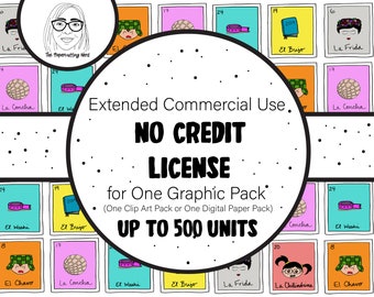 No Credit Extended License - No Credit Required on 1 Shop Item, Digital Stamp Set or Clip Art Set