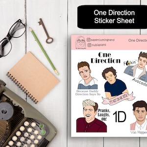 One Direction Sticker Sheet