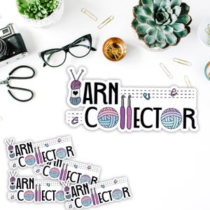 Yarn Collector Sticker | Fiber Art Sticker | Crochet Sticker | Knitting Sticker | Waterproof Vinyl Sticker
