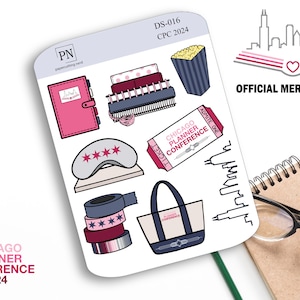 DS-016 / CPC 2024 Foglio adesivi / Adesivi per conferenze Planner / Chicago Planner