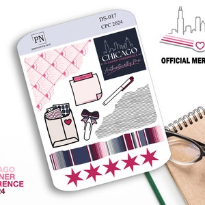 DS-017 / CPC 2024 Foglio adesivi n.2 / Adesivi per conferenze Planner / Chicago Planner
