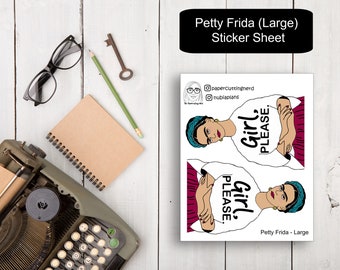 LS-003| Petty Frida (Large) Sticker Bogen