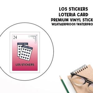 Pegatinas de vinilo para tarjetas de lotería Los Stickers / Bingo mexicano / Merchandising de CPC / Lotería de Chicago / Lotería para planificadores / Pegatinas para planificadores / Spanglish